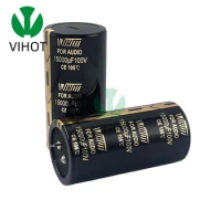 2Pcs VIHOT Audio Electrolytic Capacitor 100V 15000UF For Audio Hifi Amplifier High Frequency Low ESR Speaker