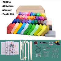 50 Colors Polymer Clay DIY Soft Molding Craft Oven Baking Clay Hand Casting Kit Puzzle Modeling Baby Handprint Slime Slimes Toys