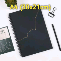 NOTEBOOK BLACK PAPER A4/SKETCHBOOK BLACK PAPER A4/NOTEBOOK/SKETCHBOOK A4/BLACK PAPER/MURAH /Buku Hit