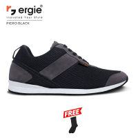 Sepatu Olahraga Pria Kasual Sneaker Lari Jogging Original Ergie Piero Hitam Mesh Casual Sport Premiu