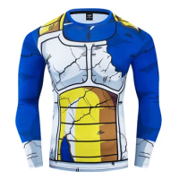 Dragonball Men's Sports and Fitness 3D Printing Fashion Men's Short-sleeved T-shirt Tight Loose Dragon Ball Quick-drying Shirt
