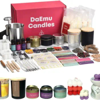 Full Candle Making Supplies for Adults Kids Beginners, Including Natural Soy Wax, Wicks &amp; More, Best Homemade DIY Starter Set