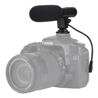 3.5mm Plug Stereo Camcorder Condenser Microphone DSLR Camera Microfone For Nikon Canon Sony Samsung DSLR Camera For DV Recording
