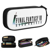 Large Capacity Pencil Pouch Final Fantasy 7 VII Rebirth GAME Merch Double Layer Pencil Bag Girl Make Up Bag Suprise Gift