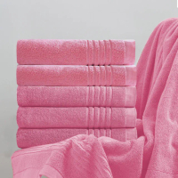 【OKPOLO】台灣製純棉加厚飯店大浴巾-櫻花粉3條入(厚度升級與質感UP)