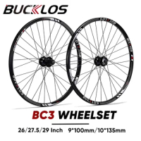 BUCKLOS BC3 Mountain Bike Wheels 26/27.5/29 inch Bicycle Wheelset Disc Brake Quick Release Alloy MTB Rims 7/8/9/10/11S Bike Part