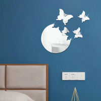 Butterfly DIY Acrylic 3D Mirror Wall Stickers Home Room Decoration WALL ART Decals Wall Decor