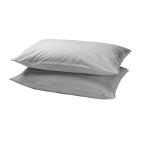 DVALA 枕頭套, 淺灰色, 50x80 公分