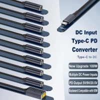 OfficeTik39 Profesional PD 100W DC ke Jenis C Penukar 5.5X2.5 7.4X0.6 Mulut Square Penyesuai Kuasa T