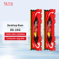 JAZER Desktop Ram DDR4 8GB 16GB 2666MHz 3200MHz Computer Memory With Heatsink
