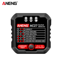 ANENG Outlet Tester 250V Fast Socket Tester Receptacle Leakage Plug Ground Line Automatic Electric Polarity Voltage Detector