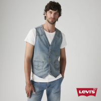 【LEVIS】男款 西裝式牛仔背心 / 雙口袋 熱賣單品 0010O-0001