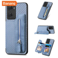 Bananq Card Bag Wallet Case For OPPO A17 A16 A15 A12 A11K A5 A9 A53 Card Slots Flip Cover For Realme C35 C33 C31 C21 C20 C15 C11