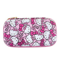 小禮堂 Hello Kitty 皮質硬殼3C收納包 (粉滿版款)