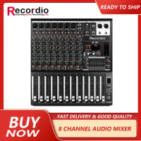 GAX-Q8 Recordio High Quality Audio Mixer Professional Digital Stage Mixer With 99DSP7 Segment Equalizer