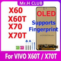 OLED For Vivo X60 V2045 V2046A X60T LCD Display Touch Screen Digitizer Assembly For Vivo X70 X70t V2133A LCD Replacement Parts