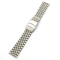 18mm 19mm 20mm 22mm Silver Stainless Steel Universal Straight End Watch Strap Bracelet Band Fit For SKX RLX Watch