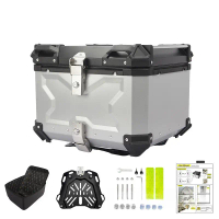 Aluminum alloy motorcycle trunk quick release 28L45L55L65L side box storage waterproof anti drop ant
