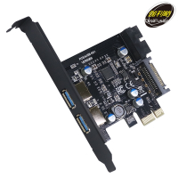 伽利略 PCI-E USB3.0 4 Port擴充卡(前2-19in+後2) (PEN219)