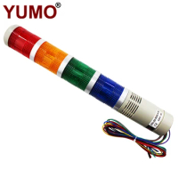 YUMO hot sale STP5-230-ROGB-H-W Tower warning light LED,AC230V or 220V flashing with buzzer of 4 layer and color