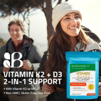 Vitamin K2 (MK7) with D3 Patches 8 Week Supply, Contains Vitamin D & K Complex Premium Non GMO, Biot