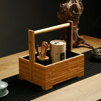 精品玉竹茶盤大漆席面日式干泡茶臺茶托盤奉茶盤家用長方形小茶桌