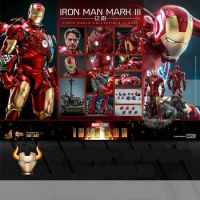 Brand-new Spot Hottoys Ht 1:6 Iron Man Mark3 Mk3 Led Joint Movable Alloy Hand-made Ornaments Toy Gift Mms664-d48