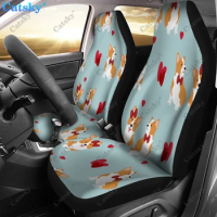 Corgi Pattern Print Universal Car Seat Covers Fit for Cars Trucks SUV or Van Auto Seat Cover Protector 2 PCS