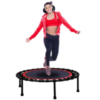 Mini Trampoline Fitness Trampoline,36inch 40inch Bungee Rebounder Jumping Cardio Trainer Workout for Adults and Kids