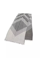 Chanel Pre-Loved Chanel coco mark Stall silk cashmere black ivory 13P