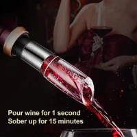 Wine Decanter Liquor Bottle Pourers Red Wine Aerating Pourer Spout Decanter Wine Aerator Bottle Stopper for Home Bar Wine Filter