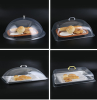 食物透明防塵罩 60 40烤盤專用長方形塑料食品透明蓋子防塵罩蛋糕面包熟食保鮮蓋『XY30987』