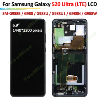 6.7" For Samsung Galaxy s20 Ultra LCD Display Screen +Touch Panel Digitizer Assembly For SAMSUNG S20 Ultra G988 LCD Display