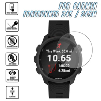 Screen Protector For Garmin Forerunner 245 / 245M Smartwatch HD Clear Tempered Glass Film Scratch Proof Protective Accessories