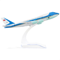 Pesawat Tentera Udara Satu, Skala 1 / 400, 747-200B VC-25A, Kit Pesawat Model Logam Diecast, dengan