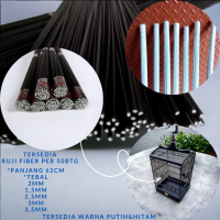 jeruji fiber ruji fiber berbagai ukuran stik panjng 60 cm isi 50 btg/ikat untuk sangkar burung dll