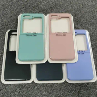 For Samsung Galaxy Z Flip 5 Flip5 Liquid Silicone Case Silky Soft-Touch Protective Cover for Galaxy z flip 5 flip5 5G Phone Case
