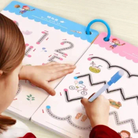 Magical Tracing Workbook Montessori Pen Control Training Book Reusable Magic Practice Copybook Children Drawing Education Books