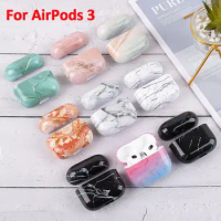 Colorful New Marble PC Shell Hard Cover For AirPods 3 Shockproof Dustproof Protective Earphone Case Headset Accessories