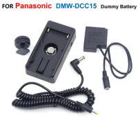 NP F550 F750 F960 Battery Adapter Plate Kit With DCC15 DMW-BLH7 Fake Battery For Panasonic Camera DMC-GF7 GF8 GM1 GM5 LX10 LX15