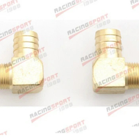 2PCS 3/4" inch Hose Barb To 1/2" NPT Male Thread 90 Elbow Brass Fitting
