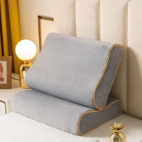 Velvet Pillowcase Gray Blue Latex Pillowcases Bedroom Bed Sleeping Memory Foam Pillow Case 50*30cm/60*40cm Pillow Cover 1Pair
