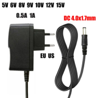 DC 4.5v 5V 6V 7.5V 9V 12V 15V 0.5A 1A 4.0 x1.7mm Universal Power Adapter Supply Charger EU US for Omron LED Strip Lights Camera