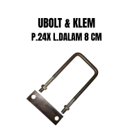 U Bolt dan Klem Ukuran Panjang 24 cm x Lebar Dalam 8 cm Pengunci Sasis Bak Truk