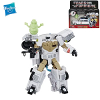 In Stock Original Hasbro Transformers x Ghostbusters Ectotron Ecto-1 PVC Anime Figure Action Figures Model Toys