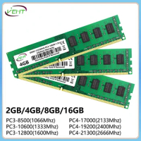 DDR3 DDR4 2GB 4GB 8GB 16GB Desktop Memory RAM PC3 1.5V 1066 1333 1600Mhz PC4 1.2V 2133 2400 2666Mhz UDIMM Non-ECC Memoria Ram