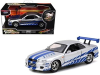 JADA FAST & FURIOUS BRIAN'S NISSAN SKYLINE GT-R (R34) FAST FURIOUS 25TH SKALA 1:32 ORIGINAL JADA DIE
