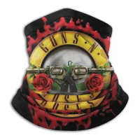 Roses For Fans Bullet Logo 3D Bandana Face Neck Warmer Soft Fleece Mask Sport Scarf Guns For Men And Women N