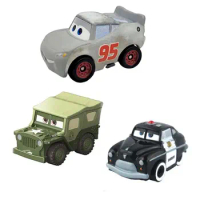 Disney Pixar Cars Lightning McQueen mini Dr. Damage Arvy Mater Sarge Sherlff Luigi Alloy diecast car Toy Children's toy gift