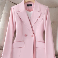 Pink White Fashion Female Blazer Women Office Ladies Business Work Jacket Coat For Autumn Winter RFFE-1987